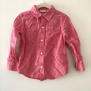 Janie and Jack Red Baby Button Down Shirt 2T